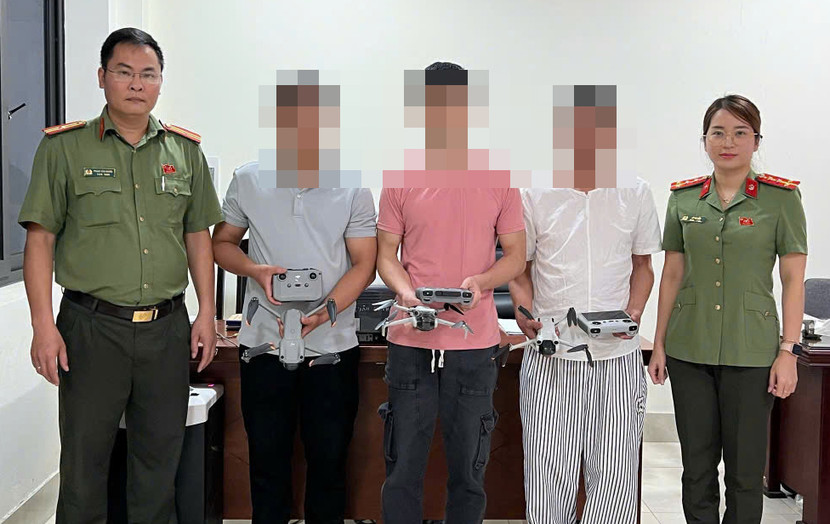 Công an xã Đông Anh xử lý 3 trường hợp vi phạm về sử dụng phương tiện bay không người lái