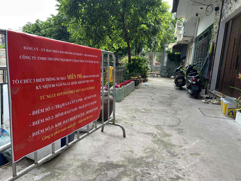 Điểm gửi xe miễn phí tại Đình Hào Nam ngõ số 29 phố Vũ Thạnh