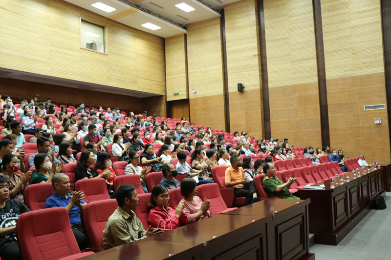 Các học viên tham gia tập huấn tuyên truyền PCCC