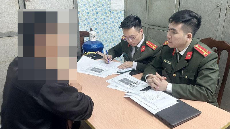 Công an TP Bắc Giang làm việc với anh N.V.Đ Công an TP Bắc Giang làm việc với anh N.V.Đ