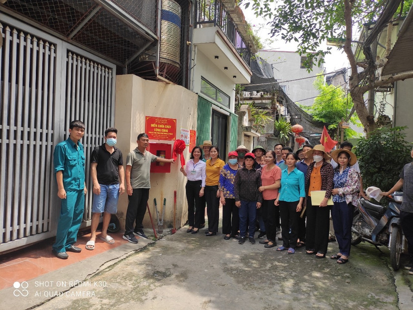 Ra mắt "Điểm chữa cháy công cộng" tại tổ dân phố số 3 phường Cự Khối