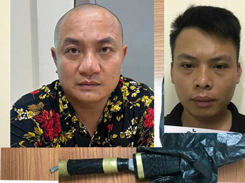 Hai đối tượng cùng tang vật vụ án