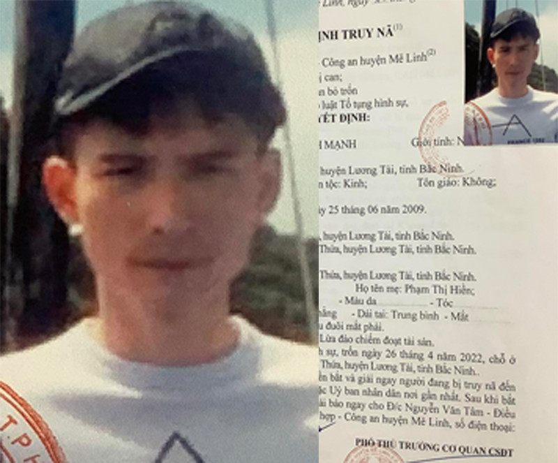 Cơ quan CSĐT truy nã đối tượng Mạnh