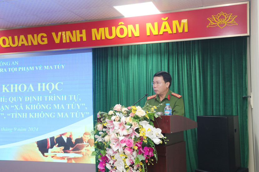 Đại tá Hoàng Quốc Việt, Phó Cục trưởng Cục Cảnh sát điều tra tội phạm về ma tuý phát biểu tại hội thảo