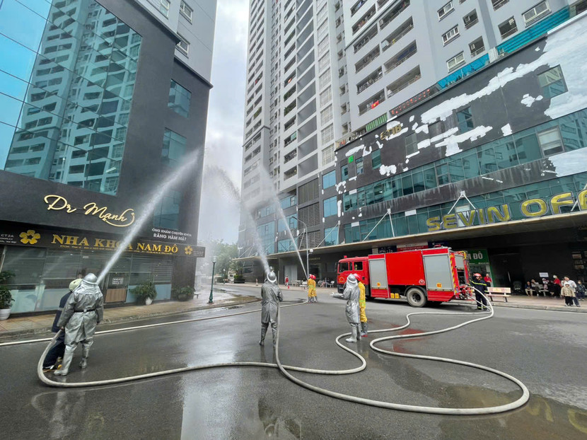 Tình huống diễn tập phương án Chữa cháy và CNCH tại tòa nhà CT2A