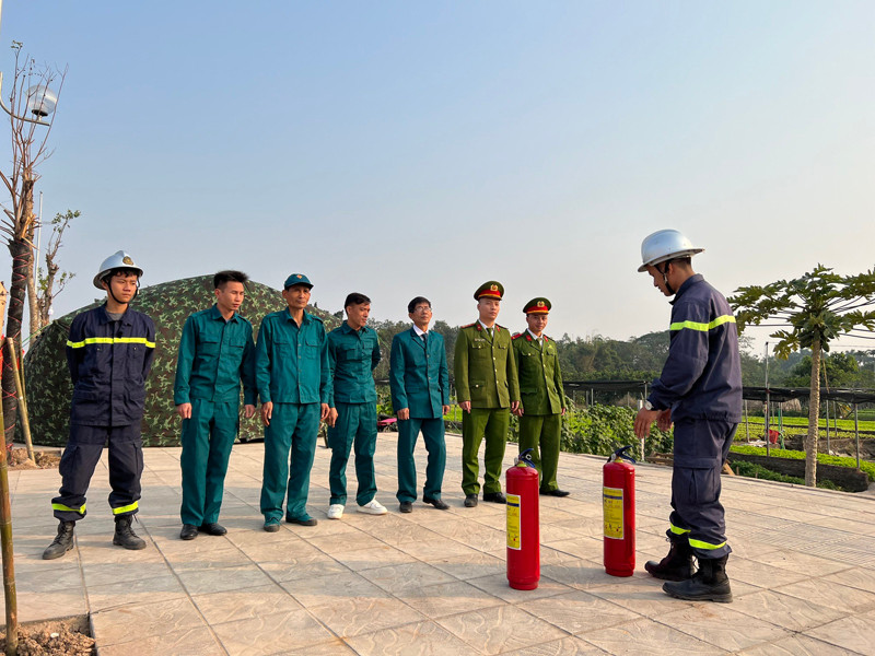 Công tác tập luyện, đảm bảo thường trực sẵn sàng chữa cháy khi có sự cố xảy ra