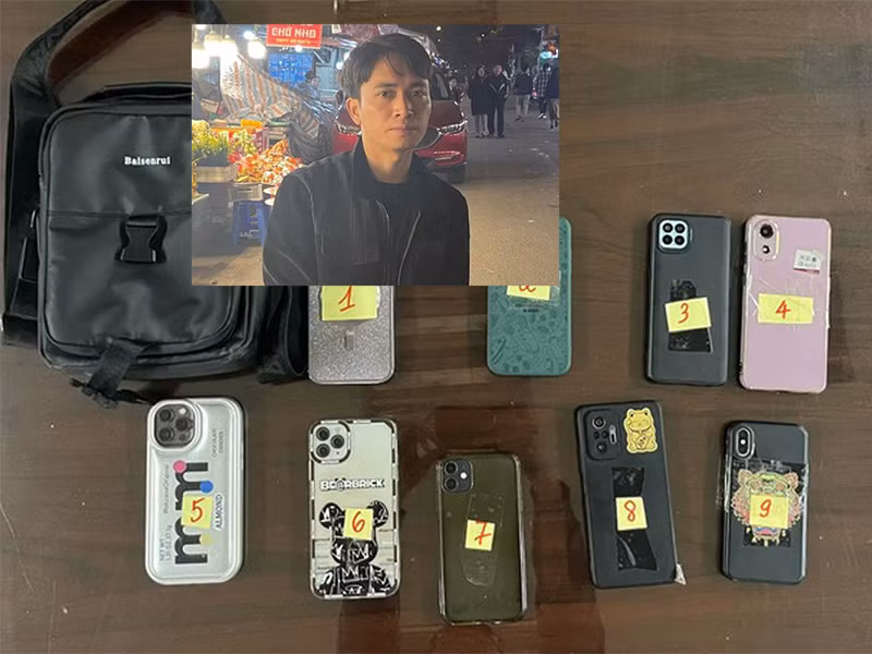 Đối tượng Dũng và tang vật vụ án