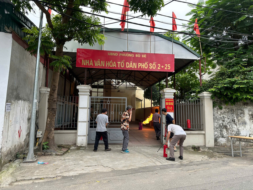 Tổ liên gia an toàn PCCC nhận được tin cháy đã nhanh chóng xử lý và báo cho lực lượng chức năng phường Bồ Đề