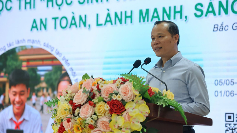 Đồng chí Mai Sơn – Phó Chủ tịch thường trực UBND tỉnh Bắc Giang,Trưởng Ban tổ chức Cuộc thi phát biểu chỉ đạo