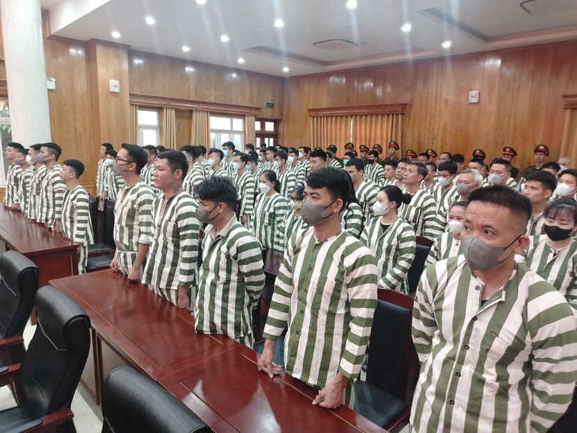 Các phạm nhân dự lễ đặc xá năm 2025