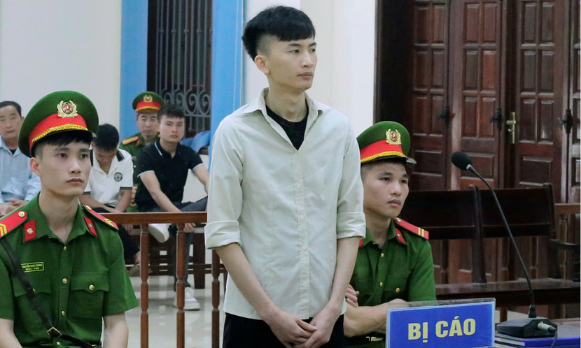 Bị cáo Long tại phiên tòa