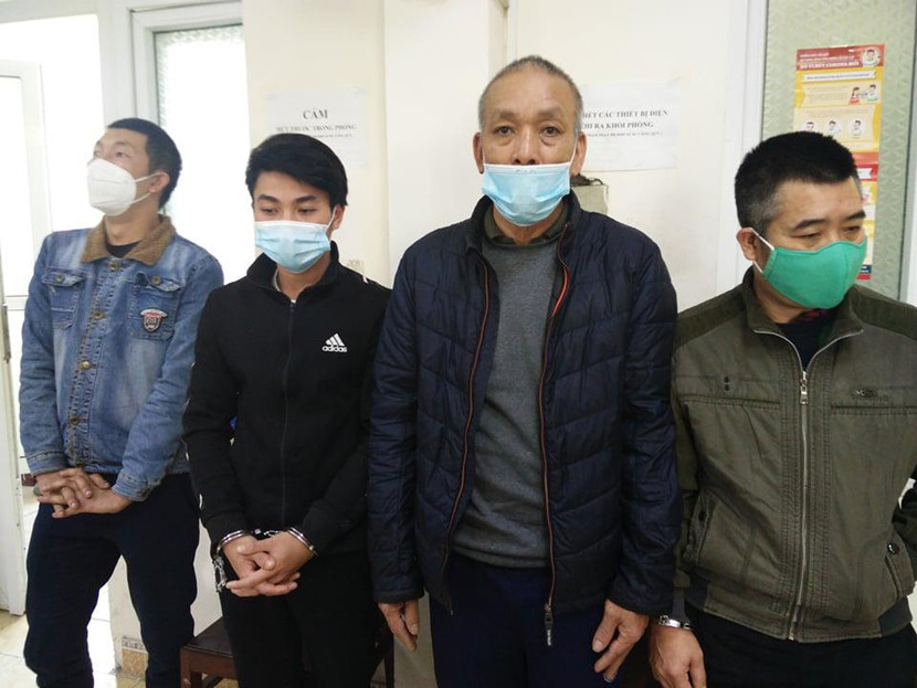 Các đối tượng liên quan bị CAQ Tây Hồ bắt giữ