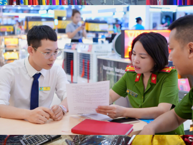 Cảnh sát PCCC và CNCH hướng dẫn hộ kinh doanh đảm bảo an toàn PCCC