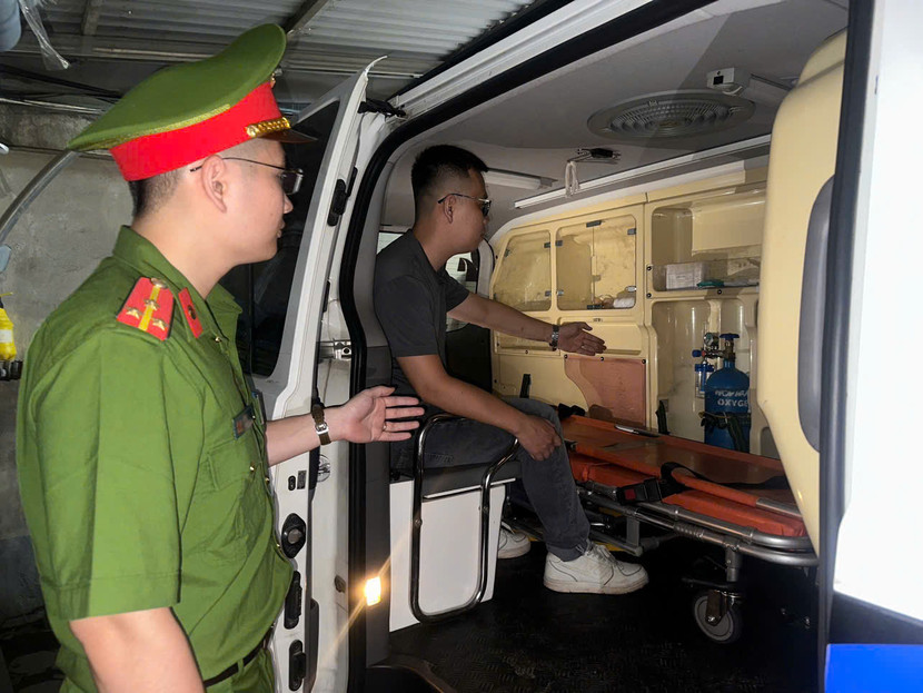 Tổ công tác phối hợp khảo sát phương tiện cứu thương tại cơ sở trên địa bàn