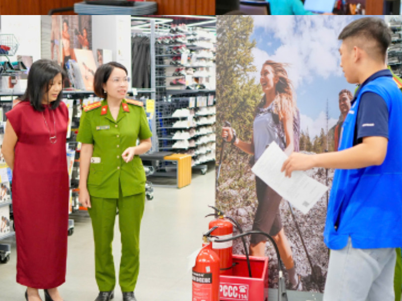 Lực lượng chức năng khảo sát thực tế hệ thống PCCC, lối thoát nạn, nguồn điện và các yếu tố nguy cơ tại một số khu vực trọng điểm bên trong trung tâm thương mại, kiến nghị Ban Quản lý và các chủ gian hàng nhanh chóng khắc phục các điểm mất an toàn, bố trí lại hàng hóa, lối đi đảm bảo thông thoáng, dễ thoát nạn khi có sự cố xảy ra