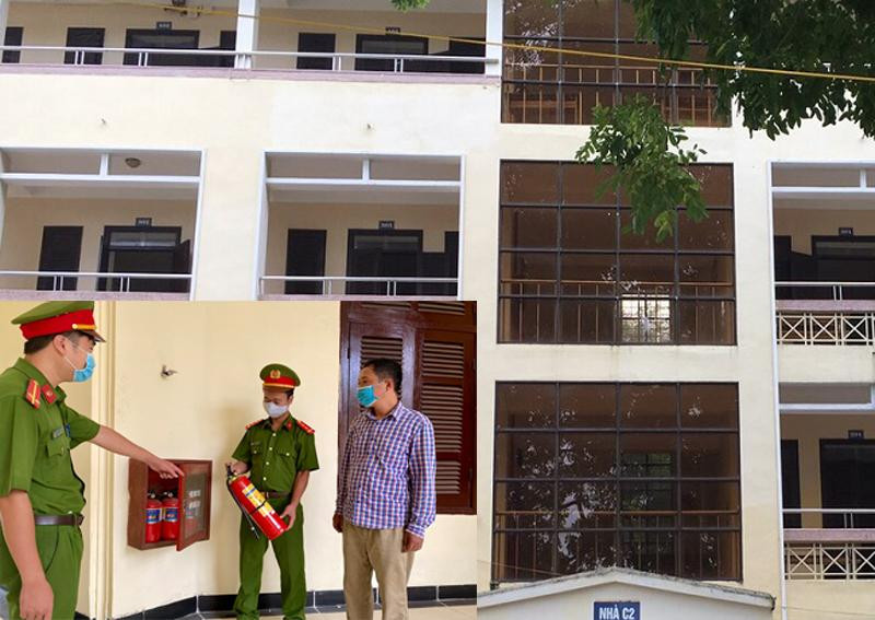 Lực lượng Cảnh sát PCCC và CNCH - Công an thị xã Sơn Tây kiểm tra công tác đảm bảo an toàn PCCC tại khu cách ly tập trung Lực lượng Cảnh sát PCCC và CNCH - Công an thị xã Sơn Tây kiểm tra công tác đảm bảo an toàn PCCC tại khu cách ly tập trung