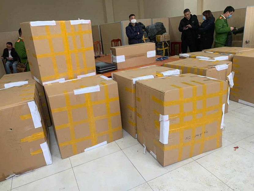 Cơ quan chức năng kiểm đếm, niêm phong số tang vật là cần sa