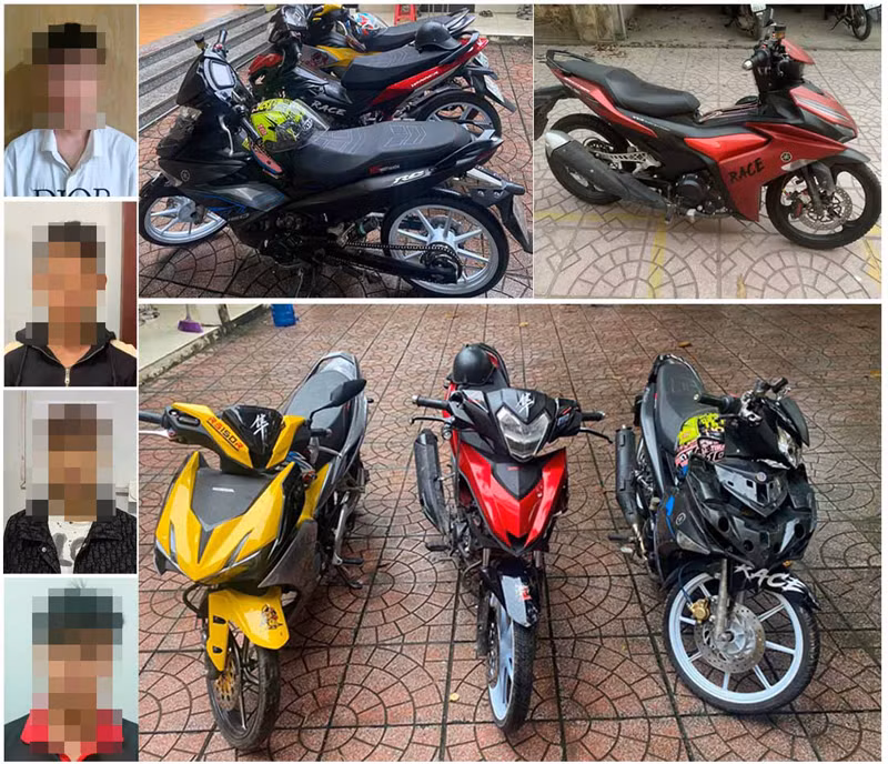 Các đối tượng liên quan và phương tiện bị cơ quan Công an tạm giữ
