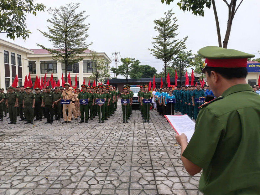 Trung tá Hoàng Ngọc Nam phát lệnh xuất quân đảm bảo ANTT địa bàn