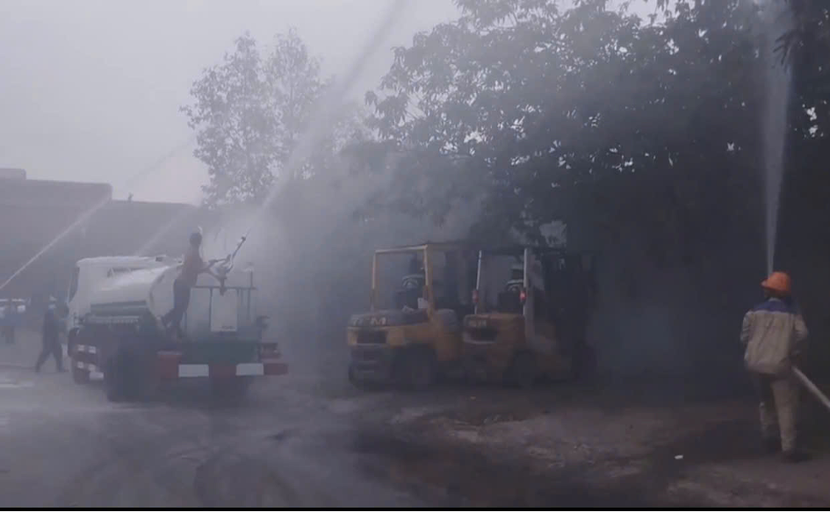 Tình huống cháy giả định qua đó kiểm tra ứng phó của lực lượng tại chỗ