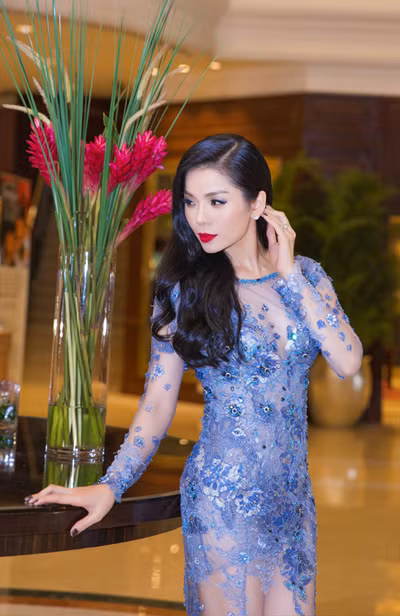 Lệ Quyên nửa kín nửa hở trong bộ đầm xuyên thấu ảnh 3