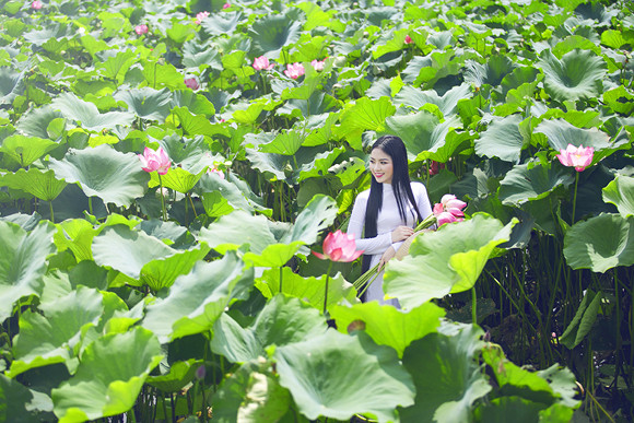 Hoa hậu Ngọc Anh tôn vinh Quốc hoa cùng cụ bà ảnh 8