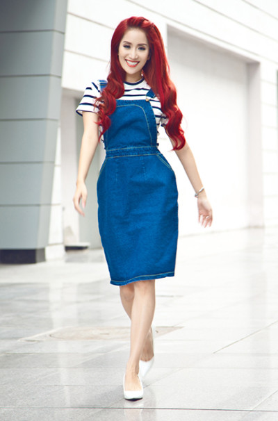 Khánh Thi diện… yếm trẻ trung đi tìm thí sinh bước nhảy hoàn vũ ảnh 1