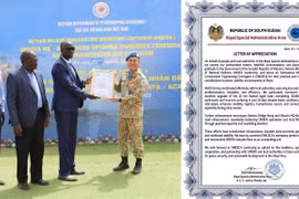 Đội công binh số 4 Việt Nam: Bàn giao tuyến đường dài 37km kết nối Abyei - Agok