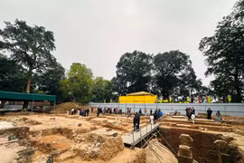 Xác định chính xác quy mô nền điện Kính Thiên, mở ra hướng phục dựng khả thi