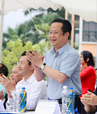 Toàn cảnh lễ khai mạc giải bóng đá học sinh THPT Hà Nội - An ninh Thủ đô 2023