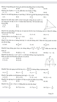 Đáp án gợi ý 9 đề thi minh họa kỳ thi tốt nghiệp THPT 1023