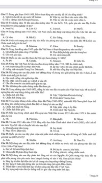 Đáp án gợi ý 9 đề thi minh họa kỳ thi tốt nghiệp THPT 1023