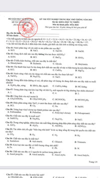 Đáp án gợi ý 9 đề thi minh họa kỳ thi tốt nghiệp THPT 1023