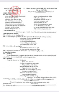 Đáp án gợi ý 9 đề thi minh họa kỳ thi tốt nghiệp THPT 1023