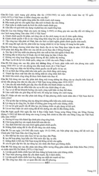 Đáp án gợi ý 9 đề thi minh họa kỳ thi tốt nghiệp THPT 1023