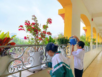 [Ảnh] Cùng xem học sinh tạo lập hệ thống tưới cây tự động trong 9 ngày nghỉ Tết Tân Sửu