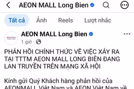AEON Mall Long Biên xin lỗi về sự việc “người phụ nữ tố bị nghi trộm đồ”