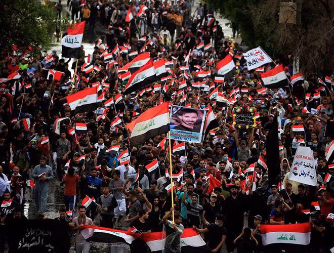 Ngoại trưởng Mỹ Mike Pompeo từng tuyên bố chính phủ Iraq nên lắng nghe “yêu cầu chính đáng” của người biểu tình, đồng thời cho rằng cuộc điều tra chính thức của nước này về bạo lực đối với người biểu tình “thiếu tin cậy”.