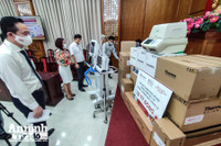 [ẢNH] Cận cảnh những trang thiết bị y tế doanh nghiệp ủng hộ TP Hà Nội
