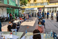 [ẢNH] Hà Nội trưng dụng nhà thi đấu 2.000 chỗ làm điểm tiêm vaccine Covid-19