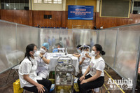 [ẢNH] Hà Nội trưng dụng nhà thi đấu 2.000 chỗ làm điểm tiêm vaccine Covid-19