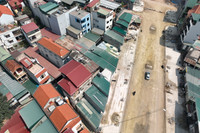 Nhìn từ flycam tuyến đường mới với loạt nhà 