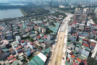 Nhìn từ flycam tuyến đường mới với loạt nhà 