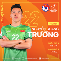 U20 Việt Nam chỉ có 6 cầu thủ cao trên 1m80 dự giải châu Á