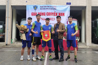 Chiến sỹ Cảnh sát cơ động Thủ đô tranh tài đấu bóng chuyền đầu Xuân Quý Mão