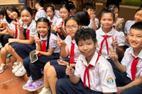 Cảnh sát cơ động Hà Nội hướng dẫn học sinh tiểu học kỹ năng phòng chống bạo lực học đường