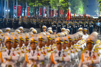 Những hình ảnh tuyệt đẹp tại buổi tổng hợp luyện lần 1 diễu binh, diễu hành ở quảng trường Ba Đình