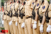 Ấn tượng với nữ CSGT bảo vệ Đại hội Đảng bộ TP Hà Nội