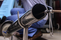 Cận cảnh điểm đo khí thải, hỗ trợ đổi xe máy cũ lấy xe mới ở Hà Nội