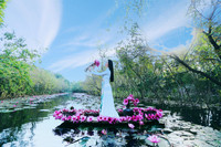 Ngỡ ngàng với cảnh đẹp như tranh của suối Yến chùa Hương mùa hoa súng tháng 11